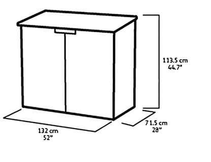 Outdoor Garden Storage Shed 880L Light Grey Dark Grey Lid