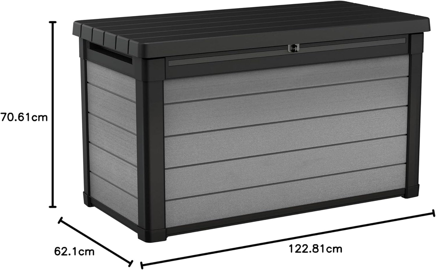 Outdoor Cushion Storage Box 380L Double-Wall Lockable Design