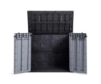 Outdoor Garden Storage Shed Polypropylene Grey Weather Resistant