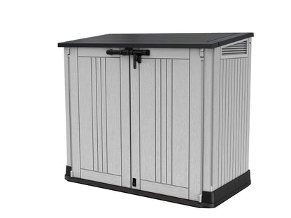 Outdoor Garden Storage Shed 880L Light Grey Dark Grey Lid