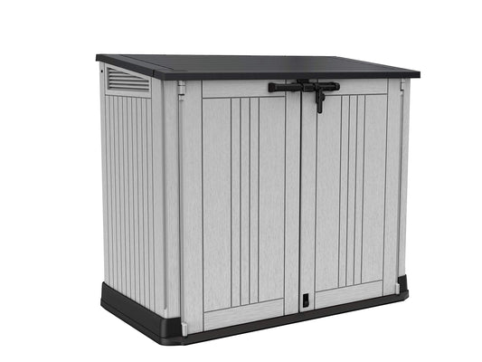 Outdoor Garden Storage Shed 880L Light Grey Dark Grey Lid