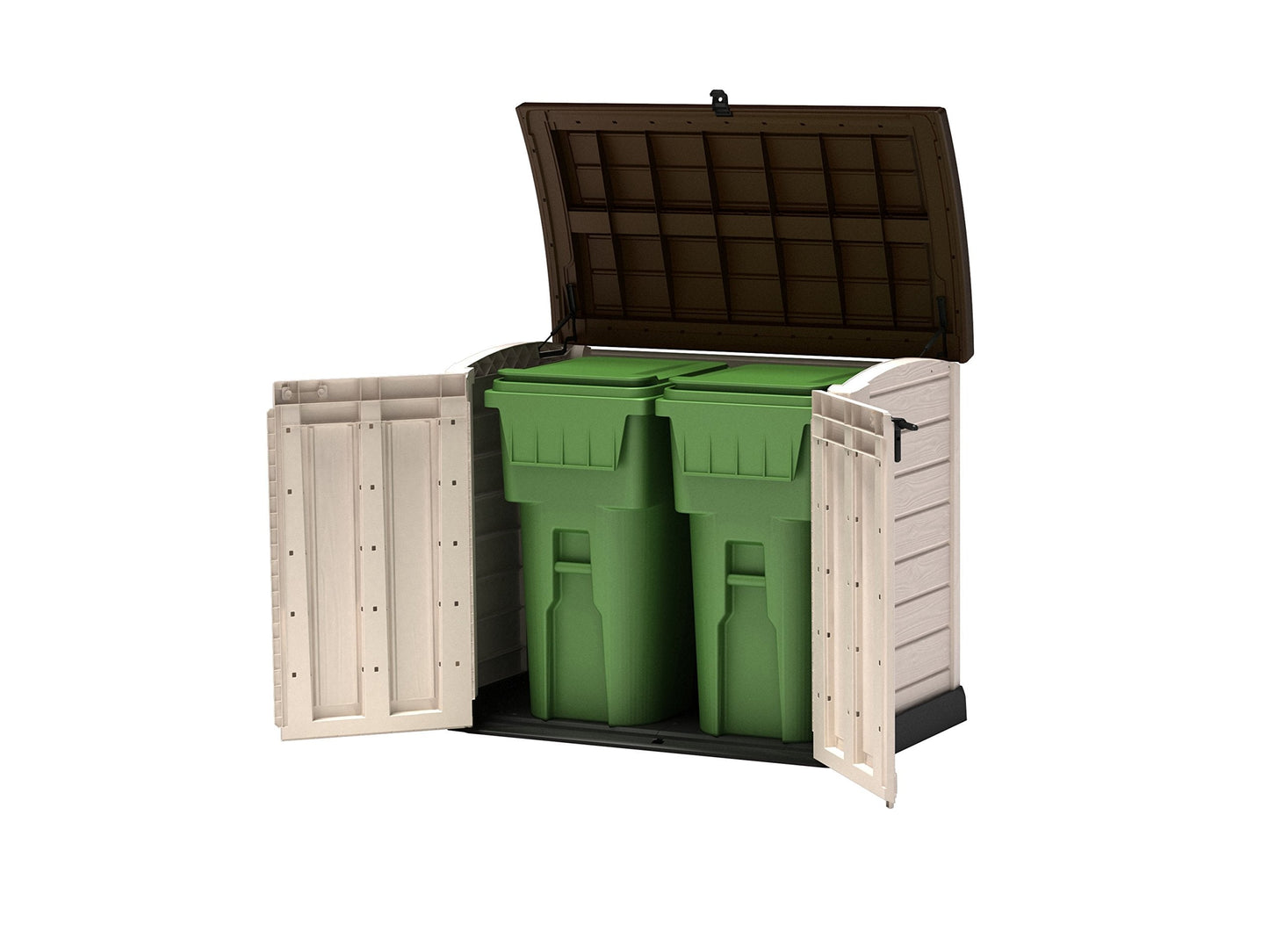 Outdoor Garden Storage Shed 1200L Polypropylene Taupe Beige