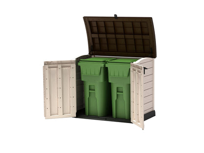 Outdoor Garden Storage Shed 1200L Polypropylene Taupe Beige
