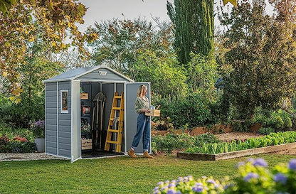 Outdoor Garden Shed 5ft Resin Double Door